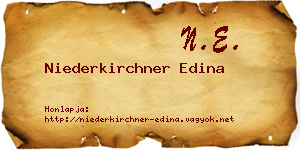 Niederkirchner Edina névjegykártya
